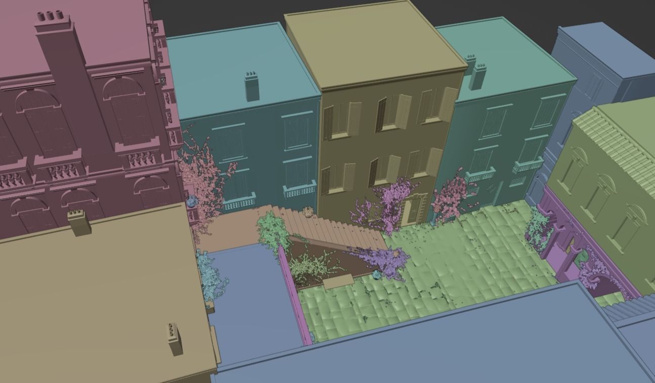 Italian Venetian Gothic Scene Low-poly 3D model_5