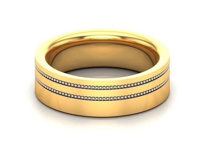 Solitaire Engagement Wedding Ring 3D print model