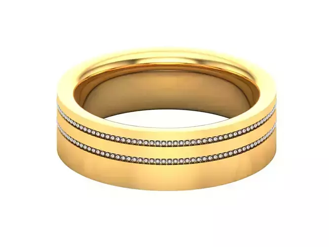 Solitaire Engagement Wedding Ring 3D print model