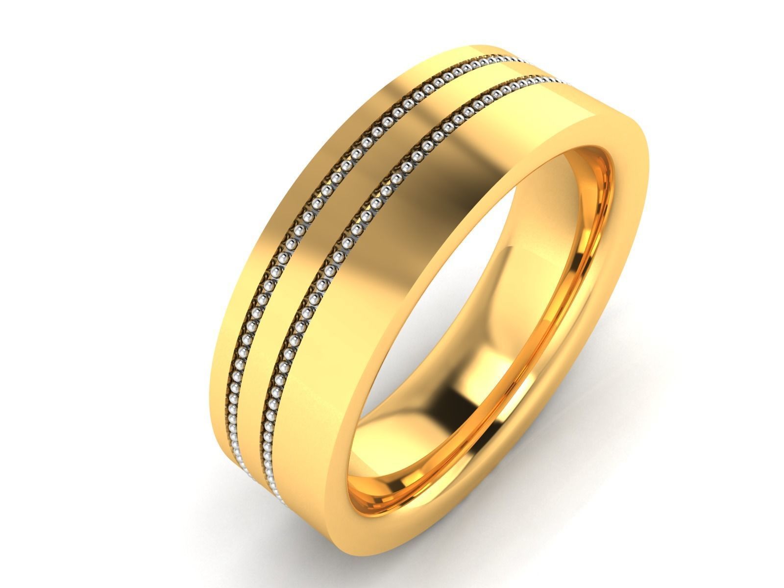 Solitaire Engagement Wedding Ring 3D print model_2