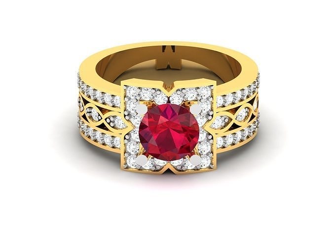 Solitaire Wedding Engagement Ring 3D print model