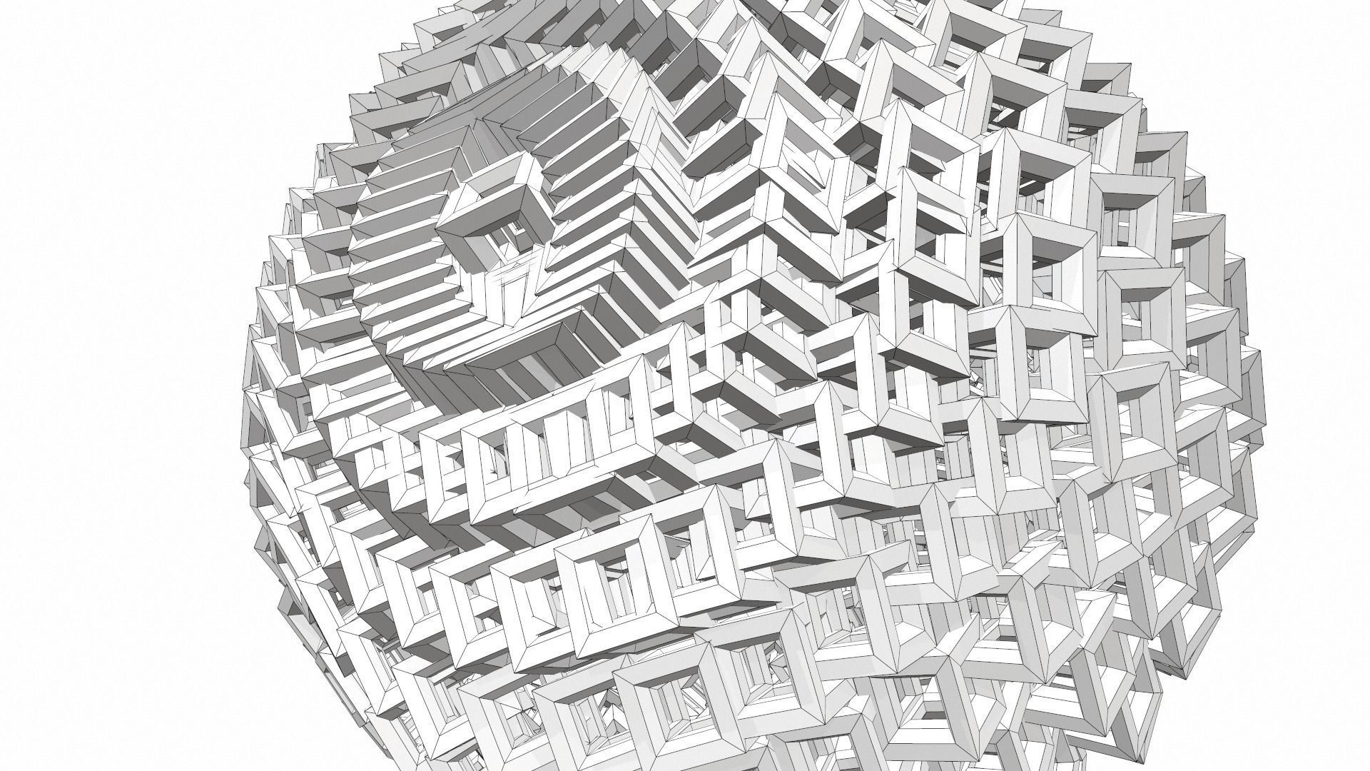 Abstract geometric sphere 03e 3D model_14