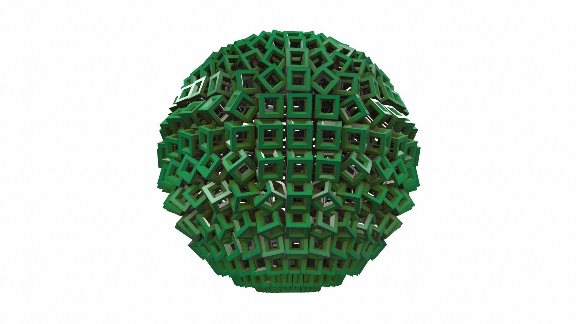 Abstract geometric sphere 03e 3D model_2