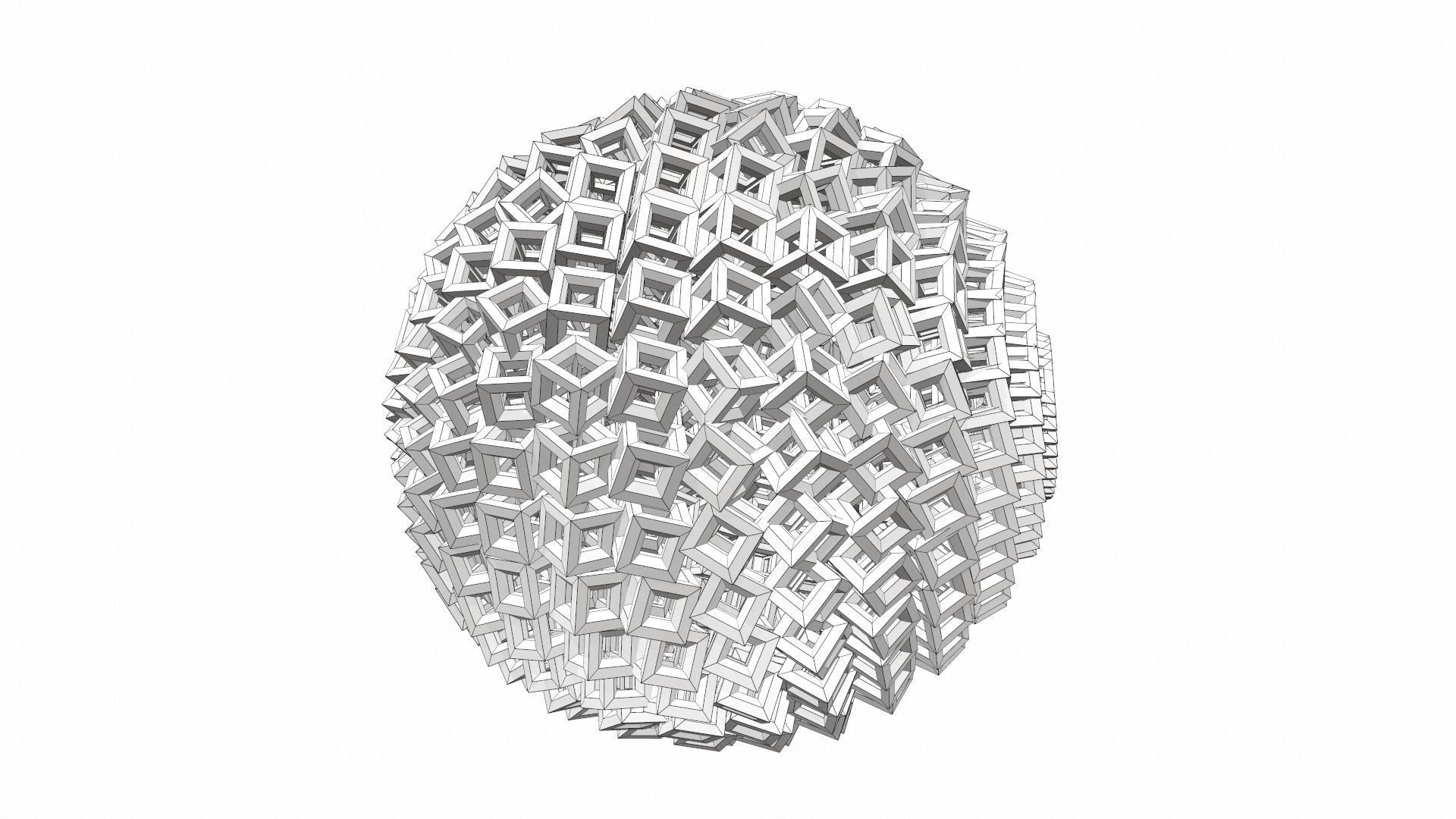 Abstract geometric sphere 03e 3D model_9