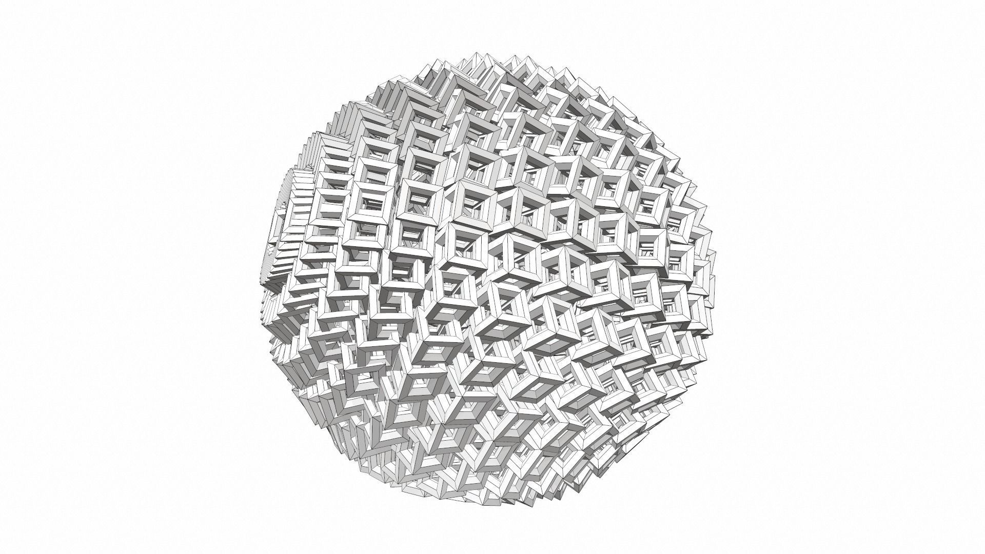 Abstract geometric sphere 03e 3D model_11