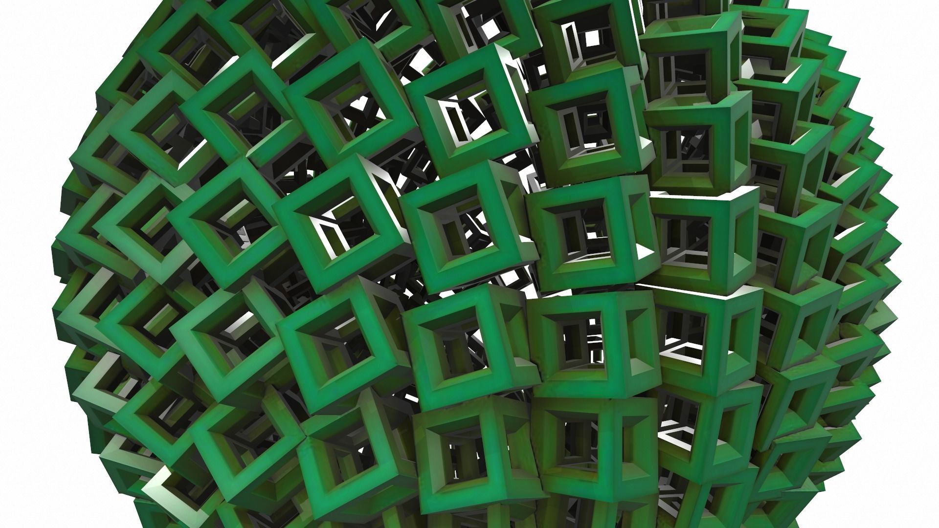 Abstract geometric sphere 03e 3D model_7