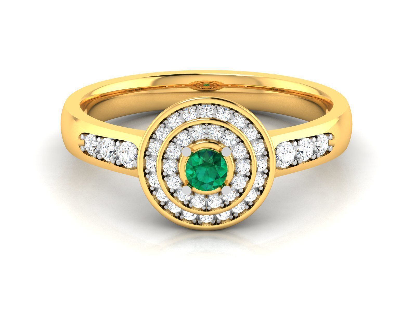 Solitaire Wedding Engagement Ring 3D print model_8