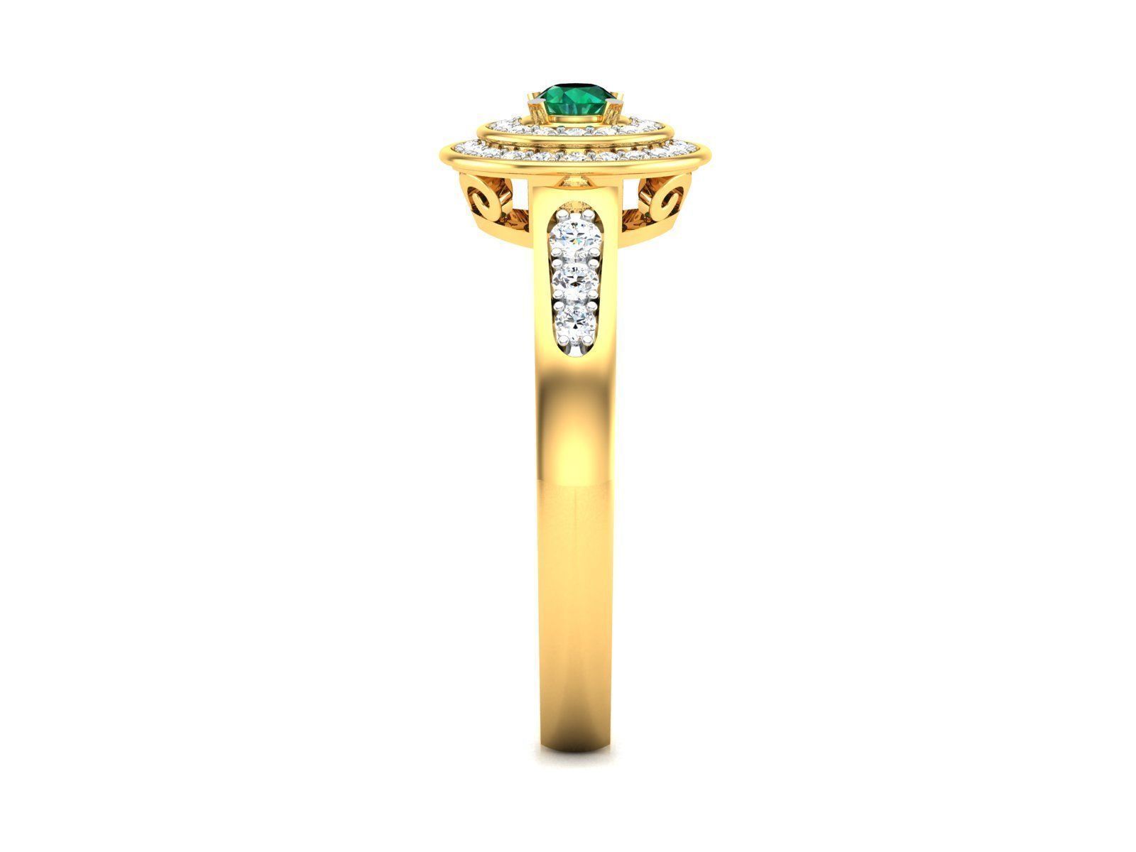Solitaire Wedding Engagement Ring 3D print model_5