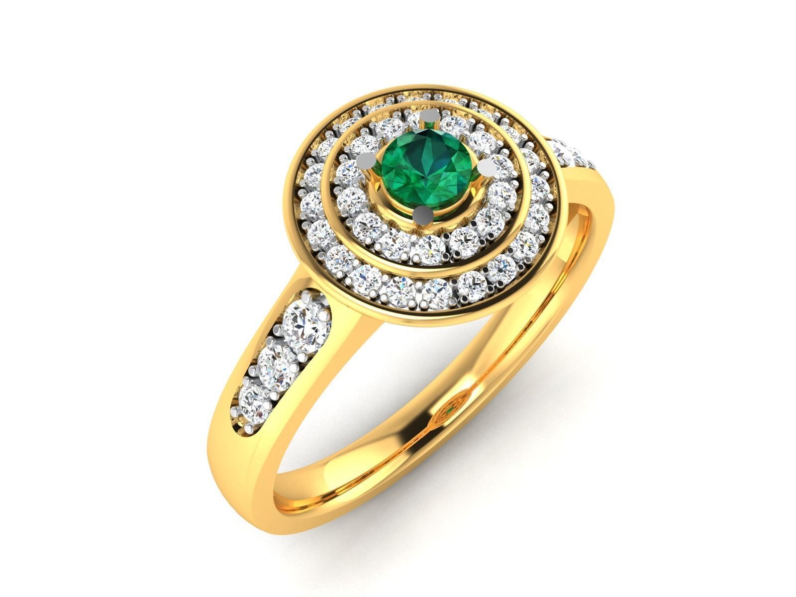 Solitaire Wedding Engagement Ring 3D print model_2