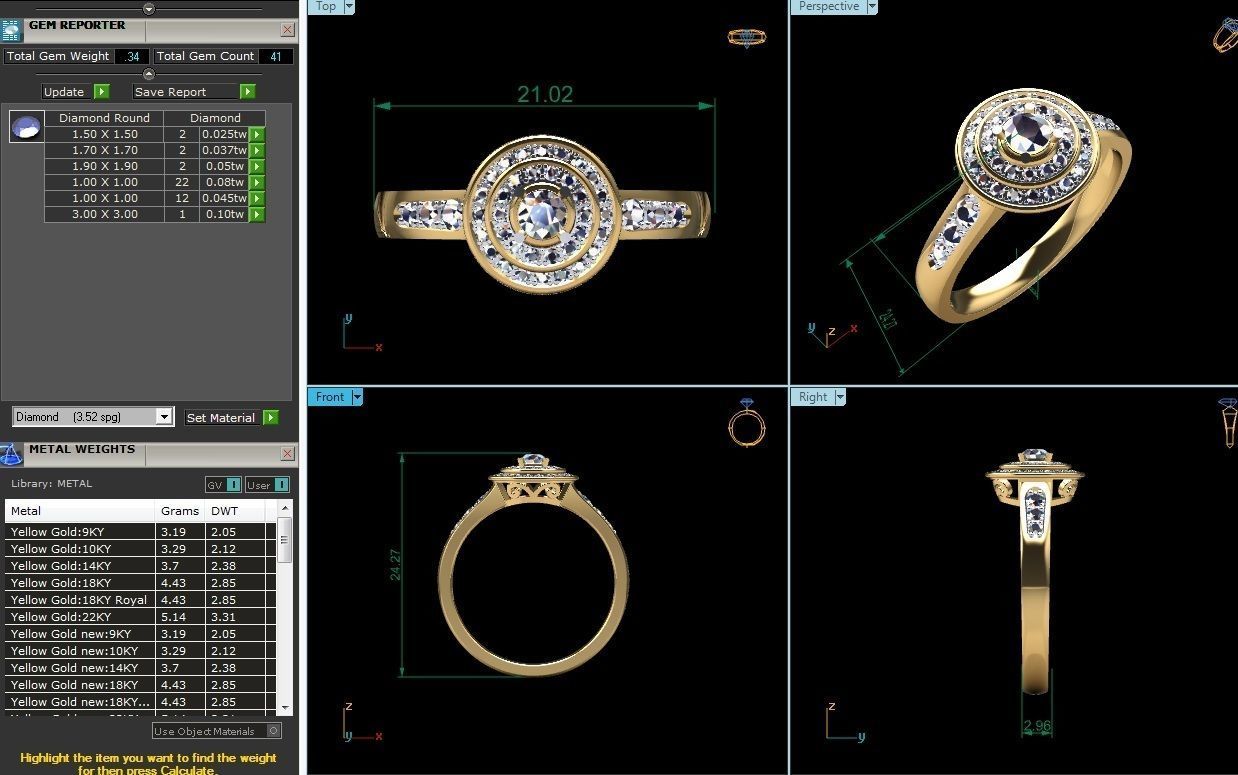 Solitaire Wedding Engagement Ring 3D print model_6