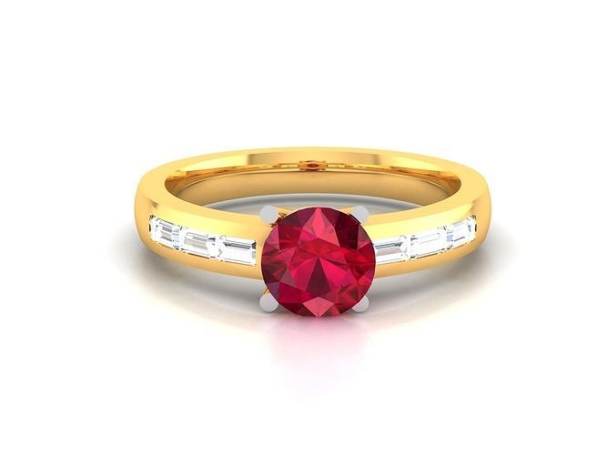 Solitaire Wedding Engagement Ring 3D print model