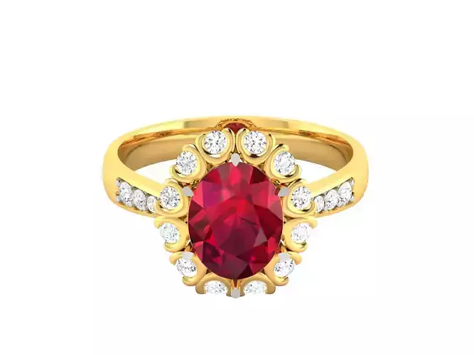 Solitaire Wedding Engagement Ring 3D print model