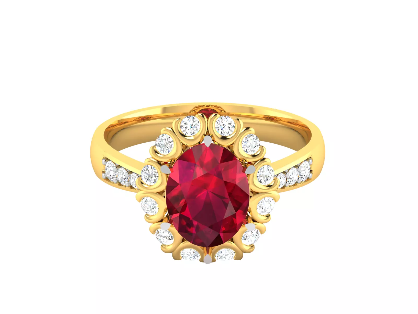 Solitaire Wedding Engagement Ring 3D print model_0