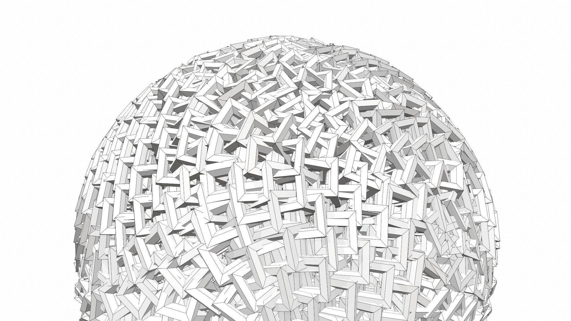 Abstract geometric sphere 08e 3D model_8