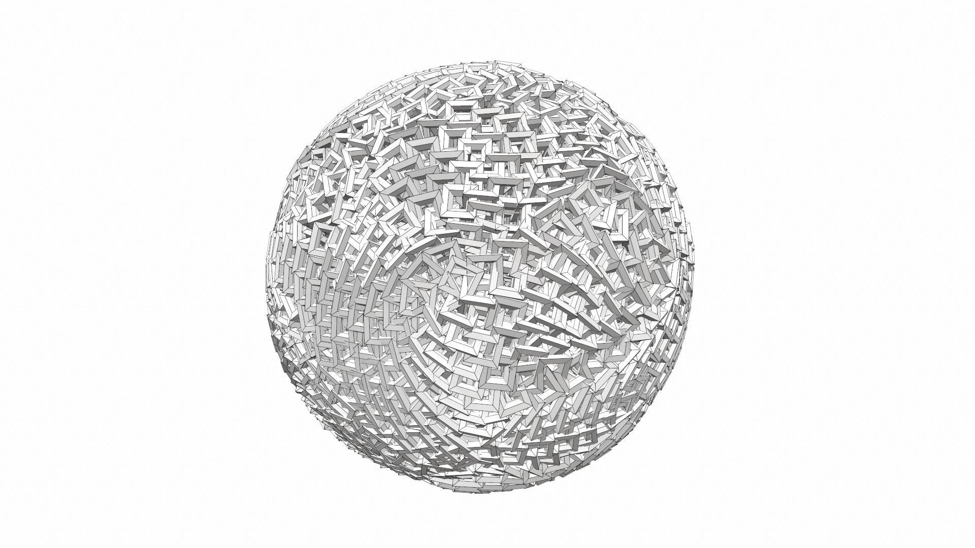 Abstract geometric sphere 08e 3D model_5