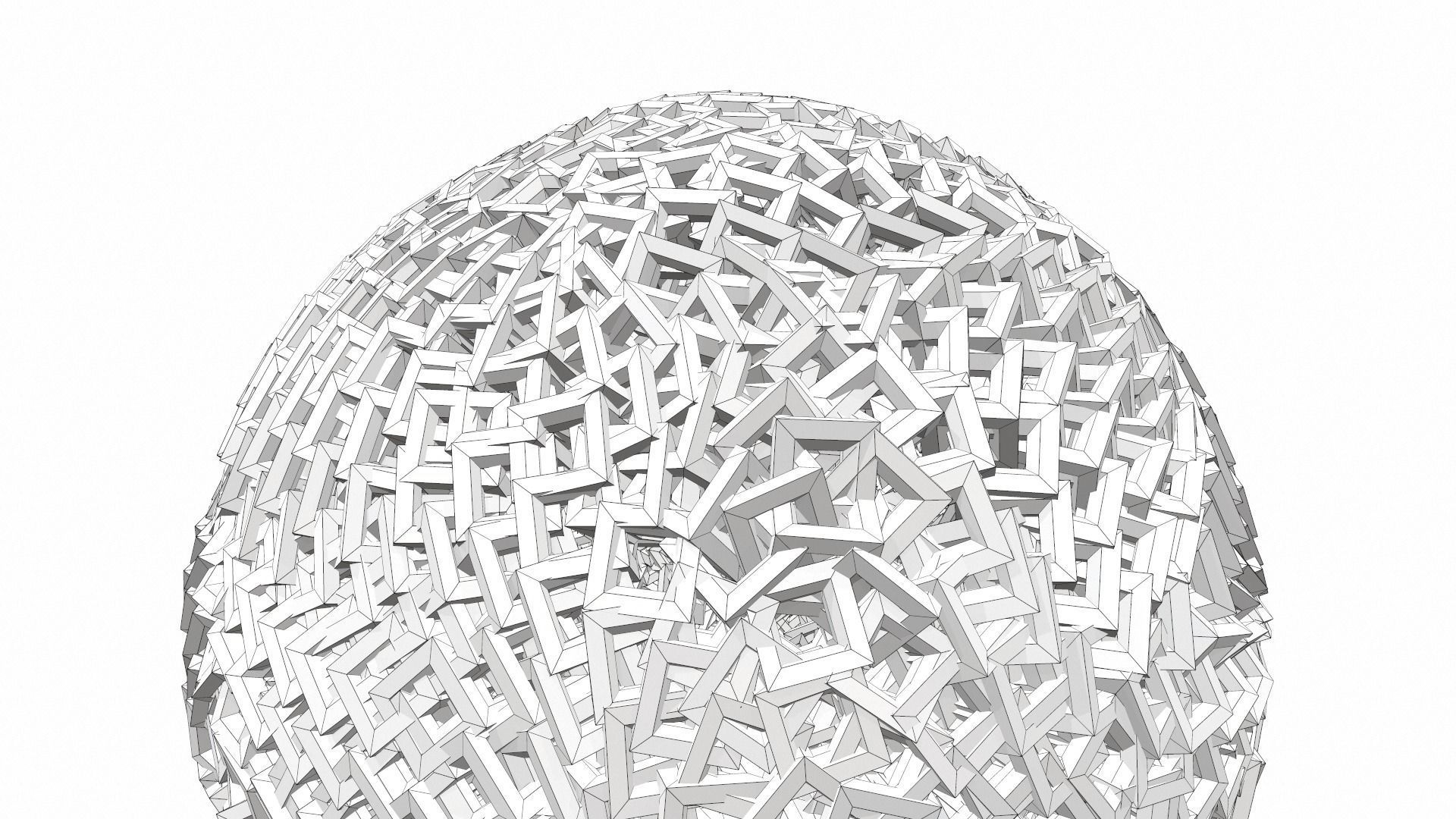 Abstract geometric sphere 08e 3D model_7