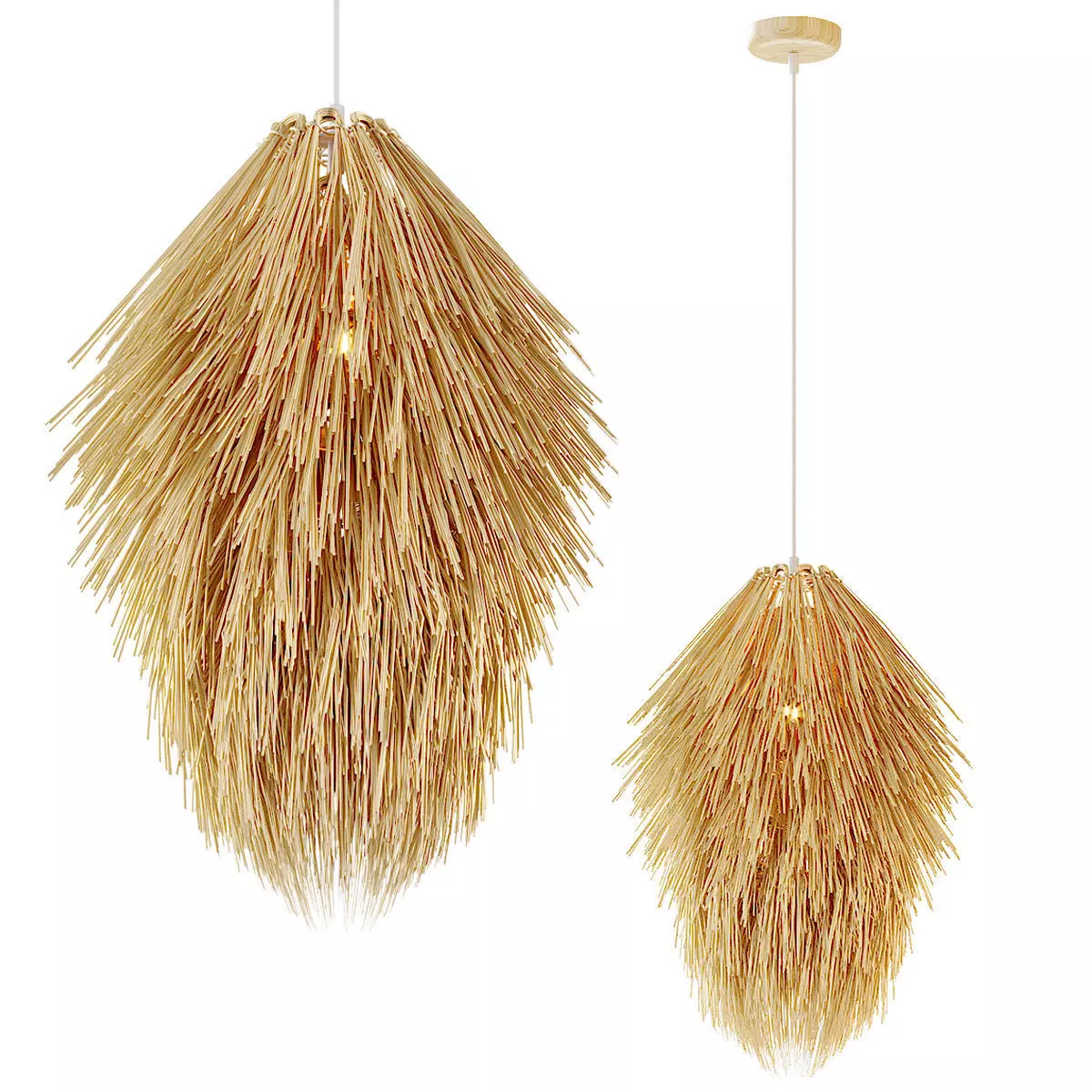 Aliexpress rattan pendant light 3D model_0