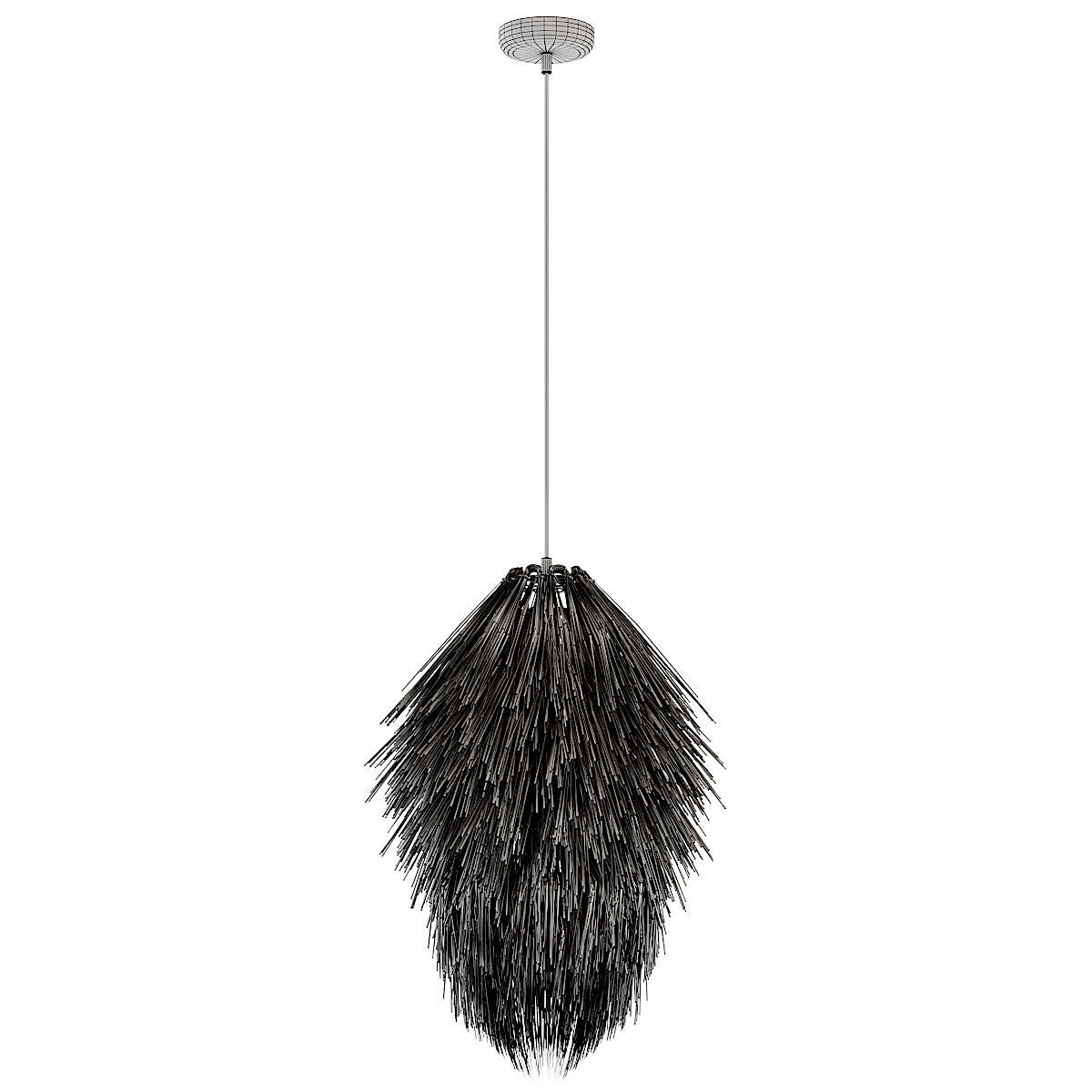 Aliexpress rattan pendant light 3D model_2