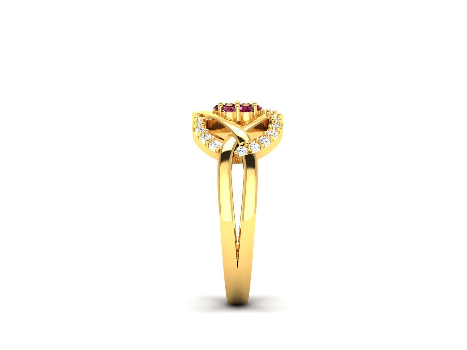 Solitaire Engagement Ring 3D print model_10