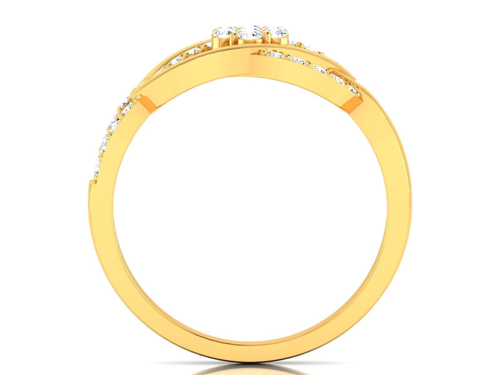 Solitaire Engagement Ring 3D print model_1