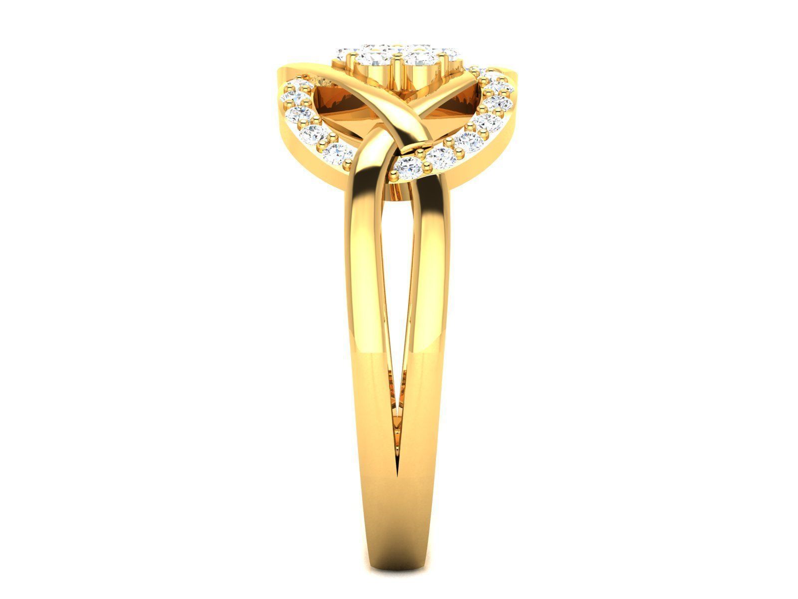 Solitaire Engagement Ring 3D print model_2