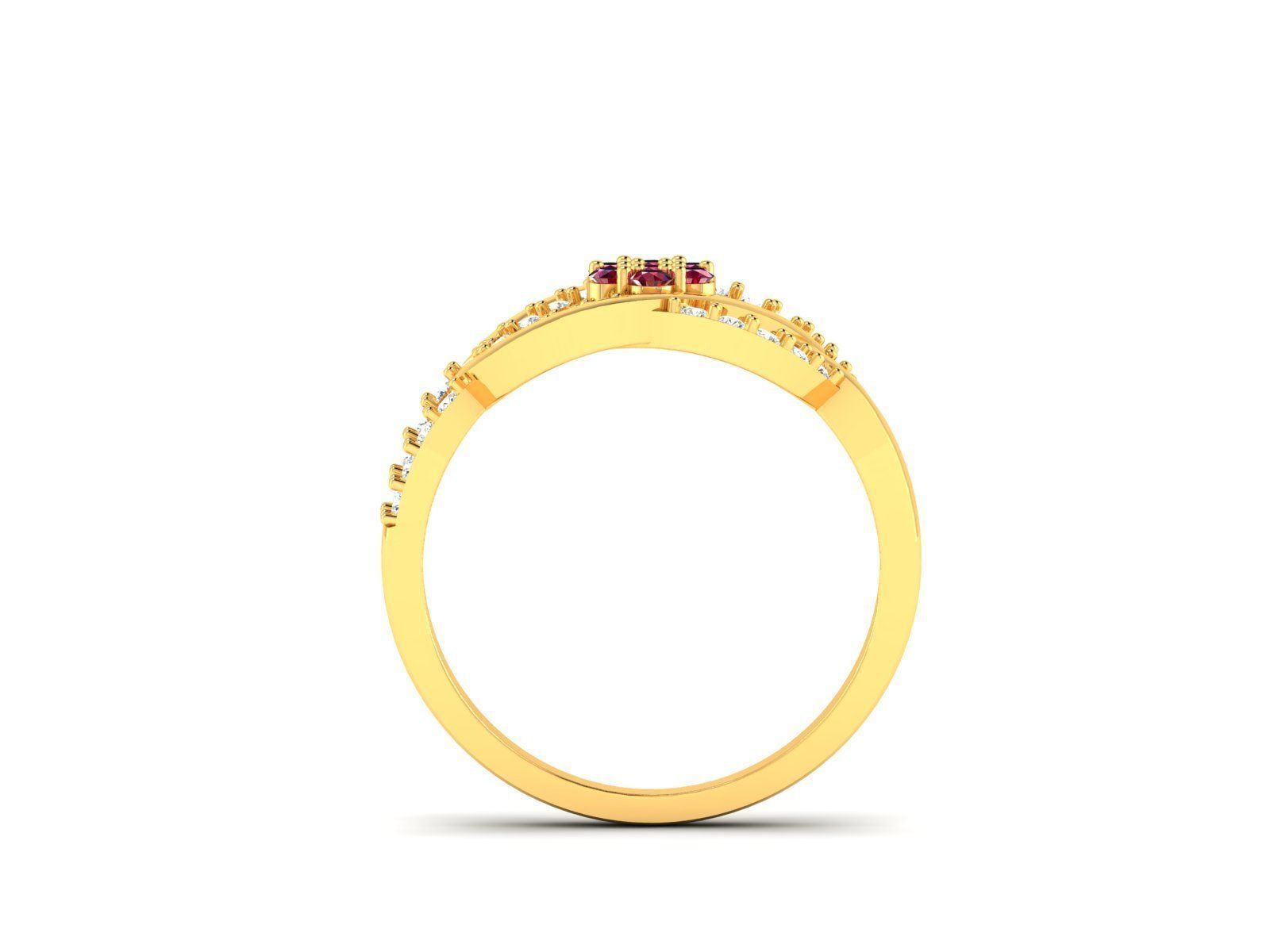 Solitaire Engagement Ring 3D print model_7