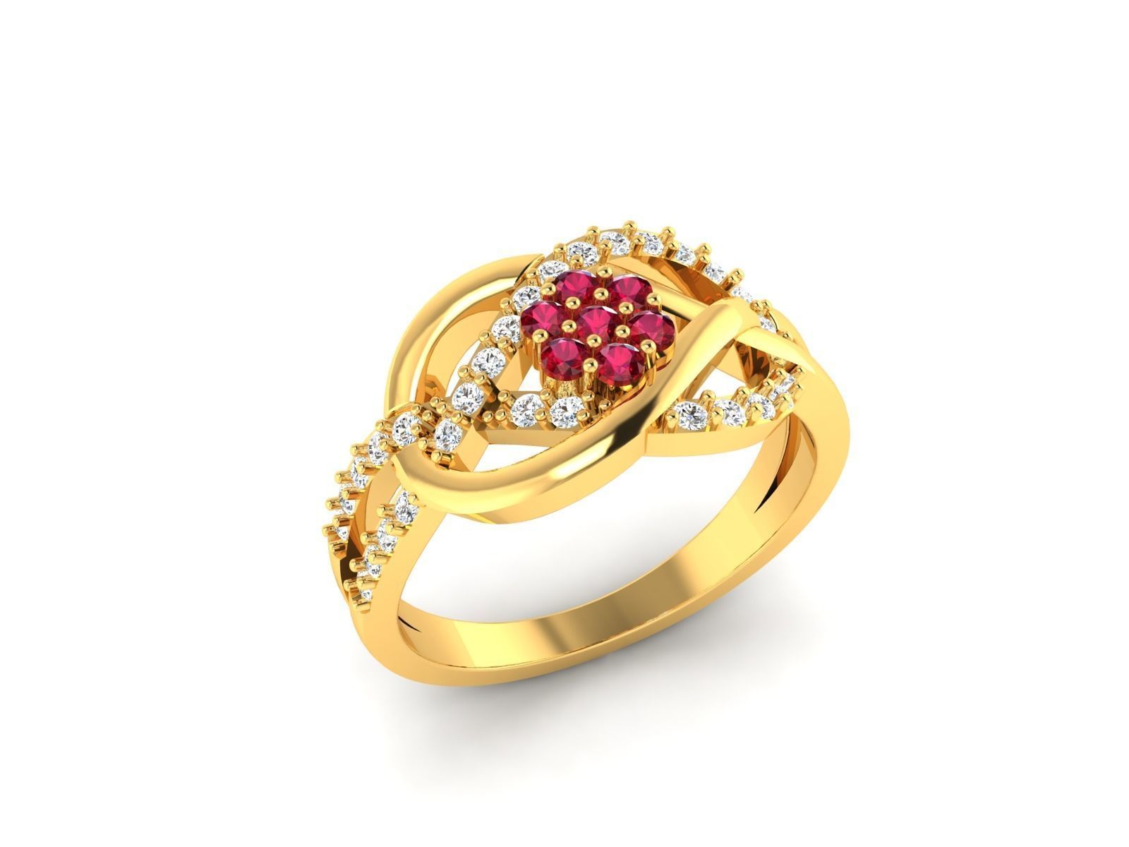 Solitaire Engagement Ring 3D print model_5