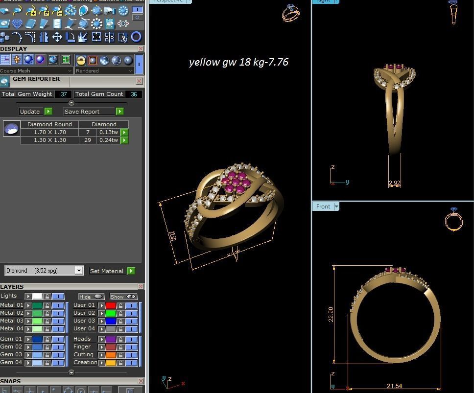 Solitaire Engagement Ring 3D print model_11