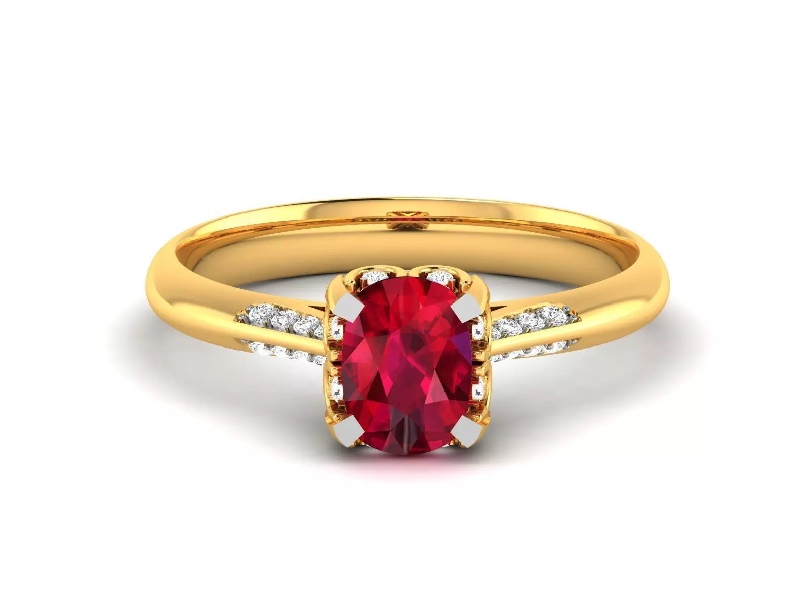 Solitaire Engagement Ring 3D print model_0