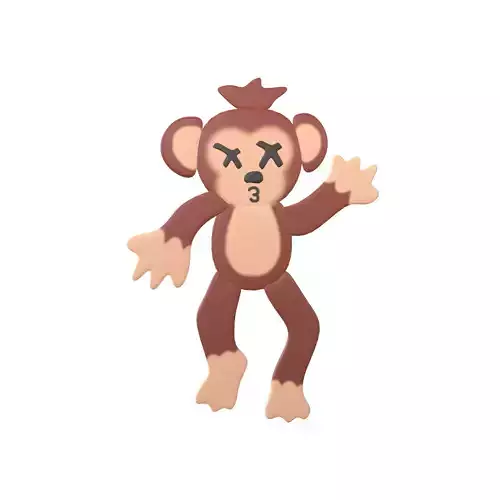 Cartoon Monkey v1 001