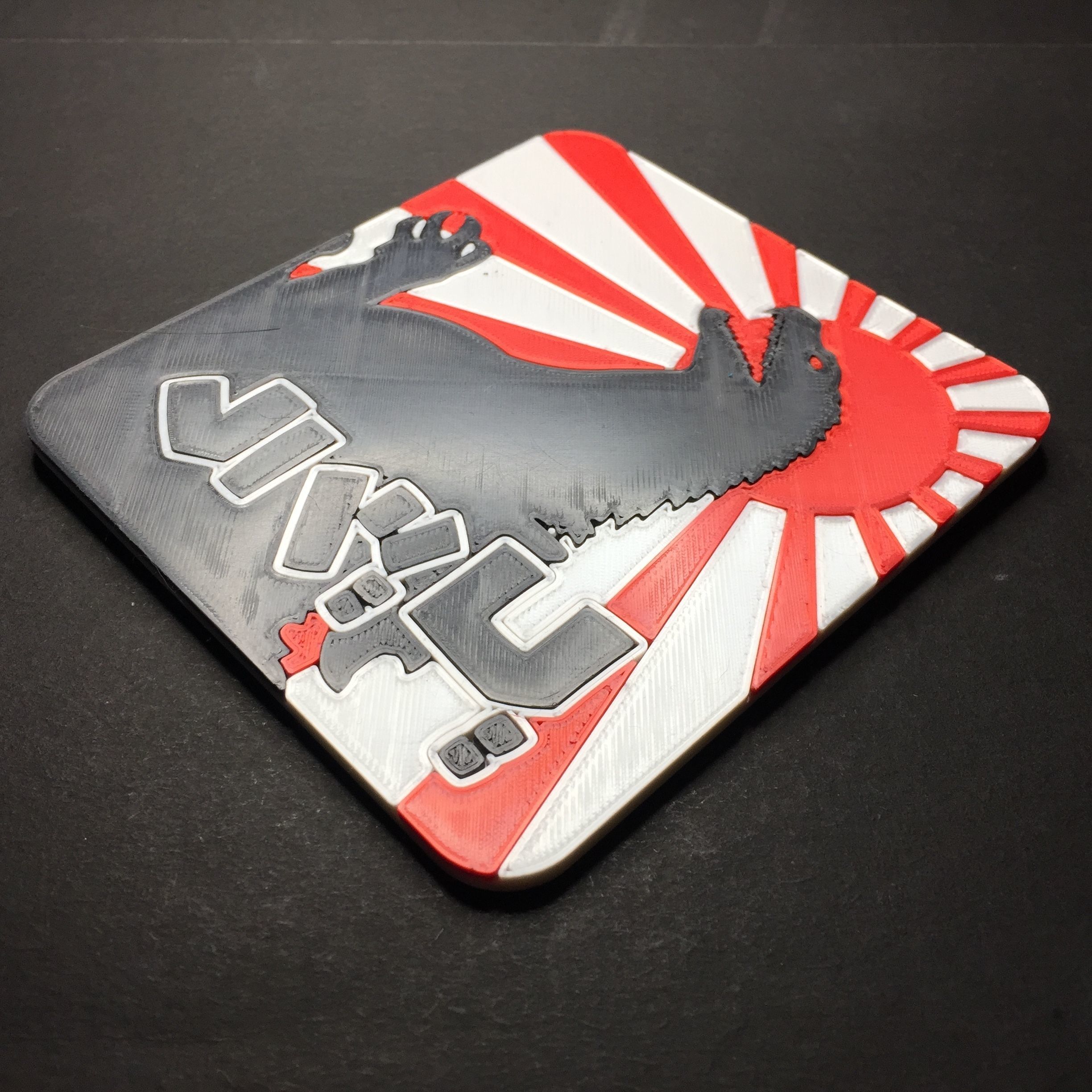 Gojira Coaster 3D print model_7