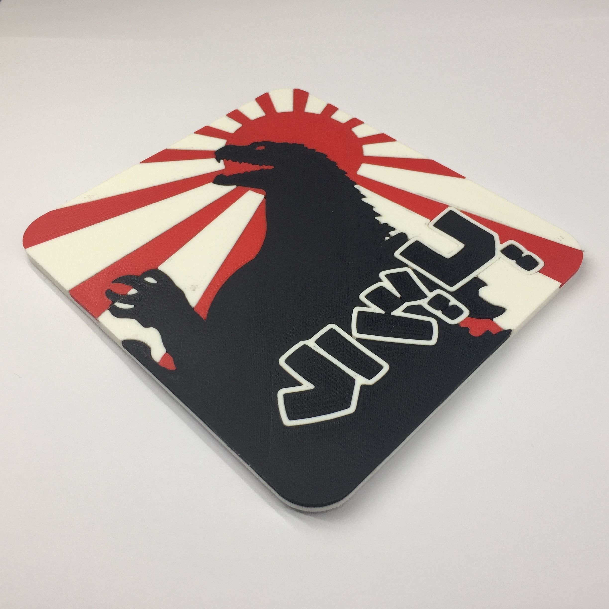 Gojira Coaster 3D print model_1