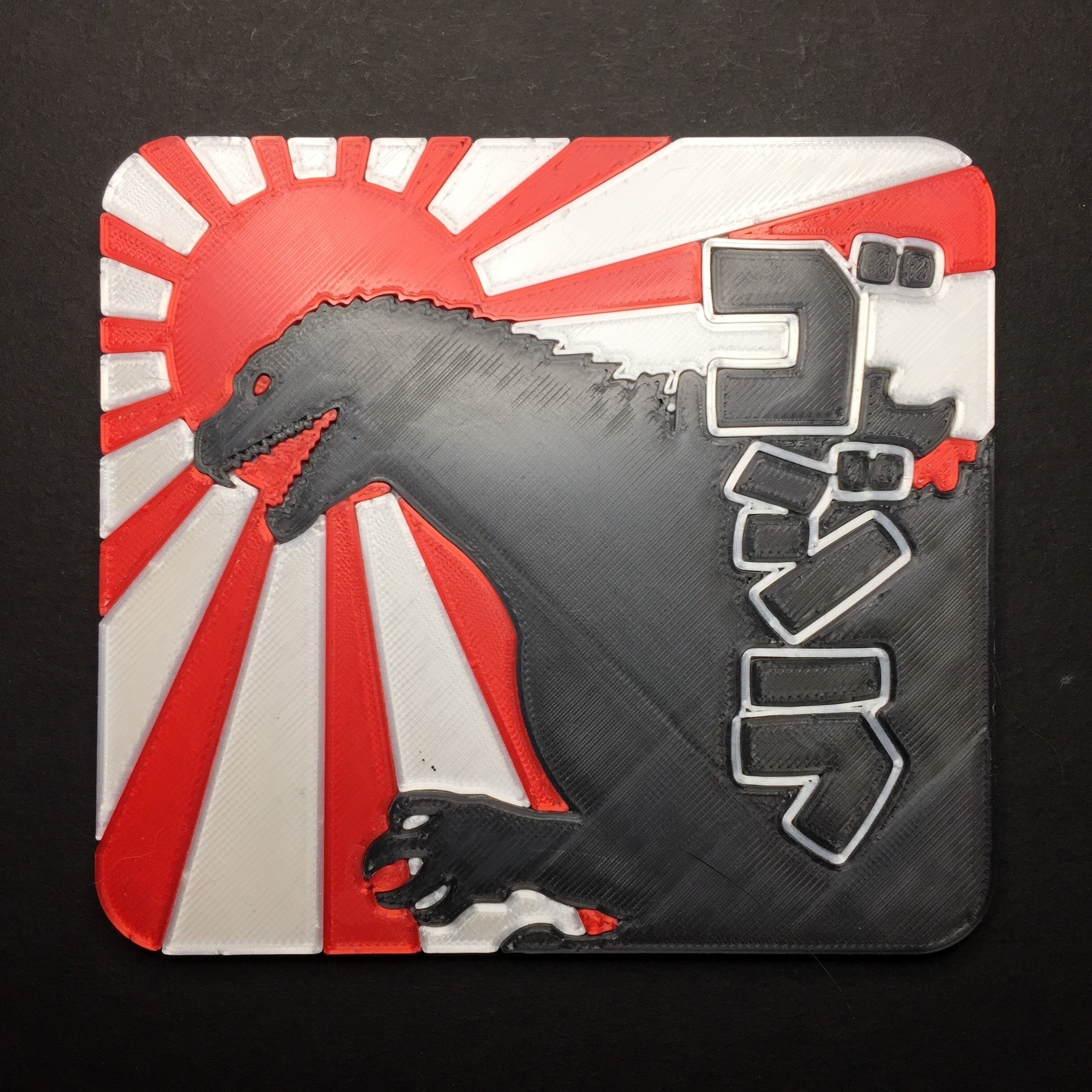 Gojira Coaster 3D print model_5