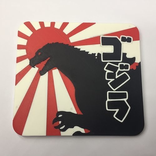 Gojira Coaster 3D print model