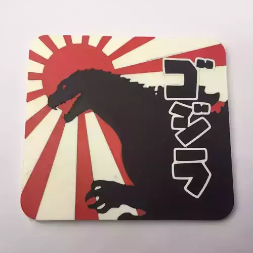 Gojira Coaster 3D print model