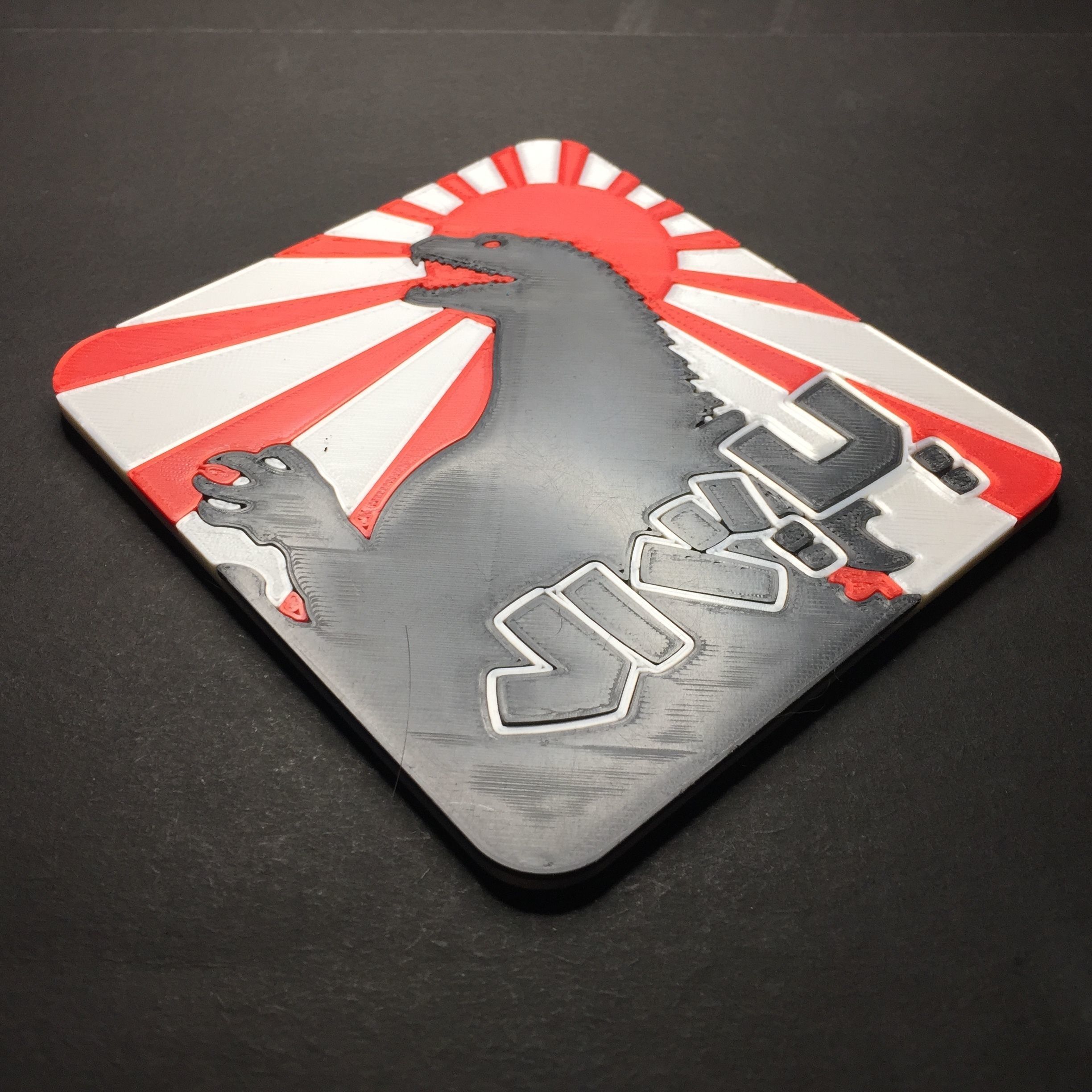 Gojira Coaster 3D print model_6