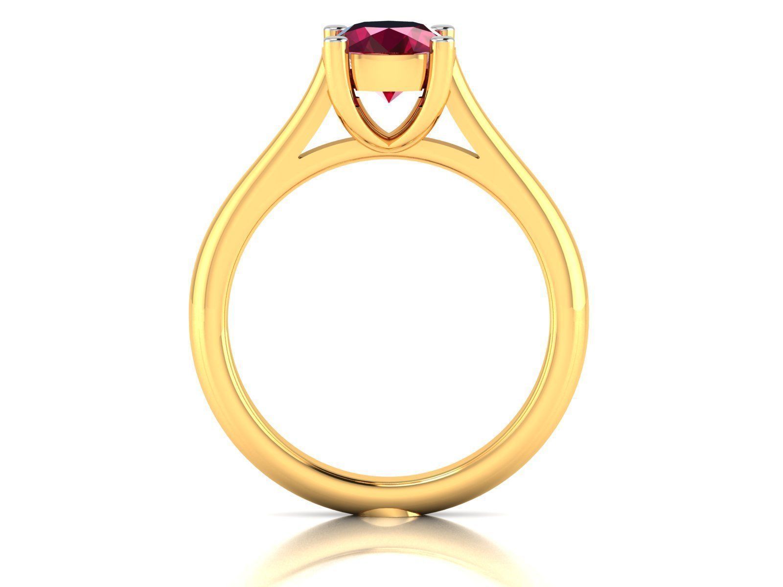 Solitaire Engagement Ring 3D print model_2