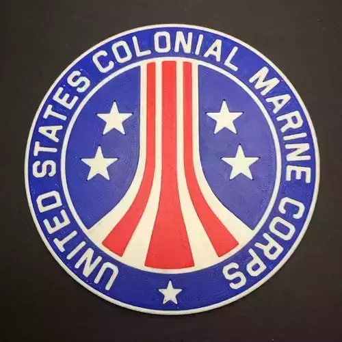 United States Colonial Marine Corps Emblem Coaster 3D print model