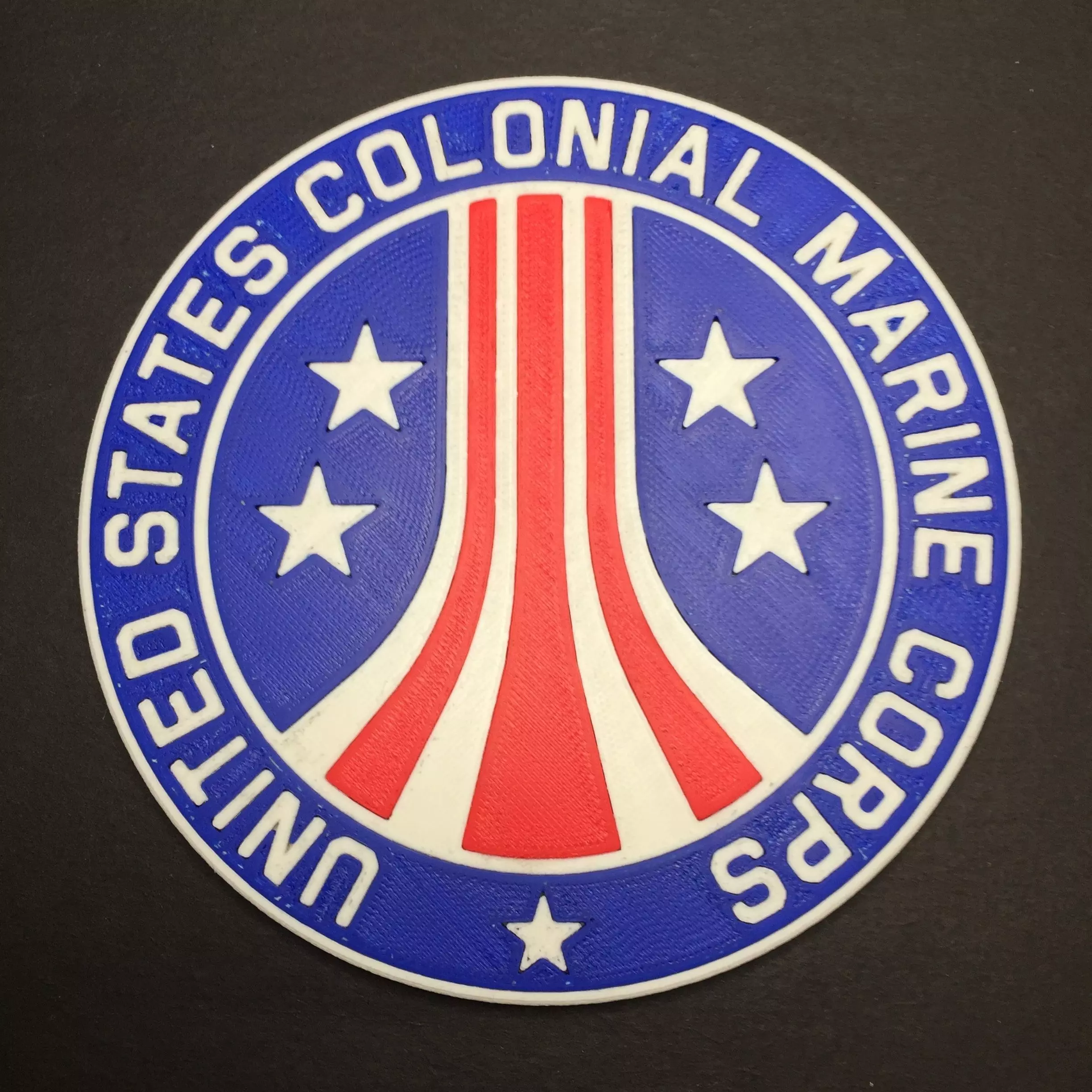 United States Colonial Marine Corps Emblem Coaster 3D print model_0