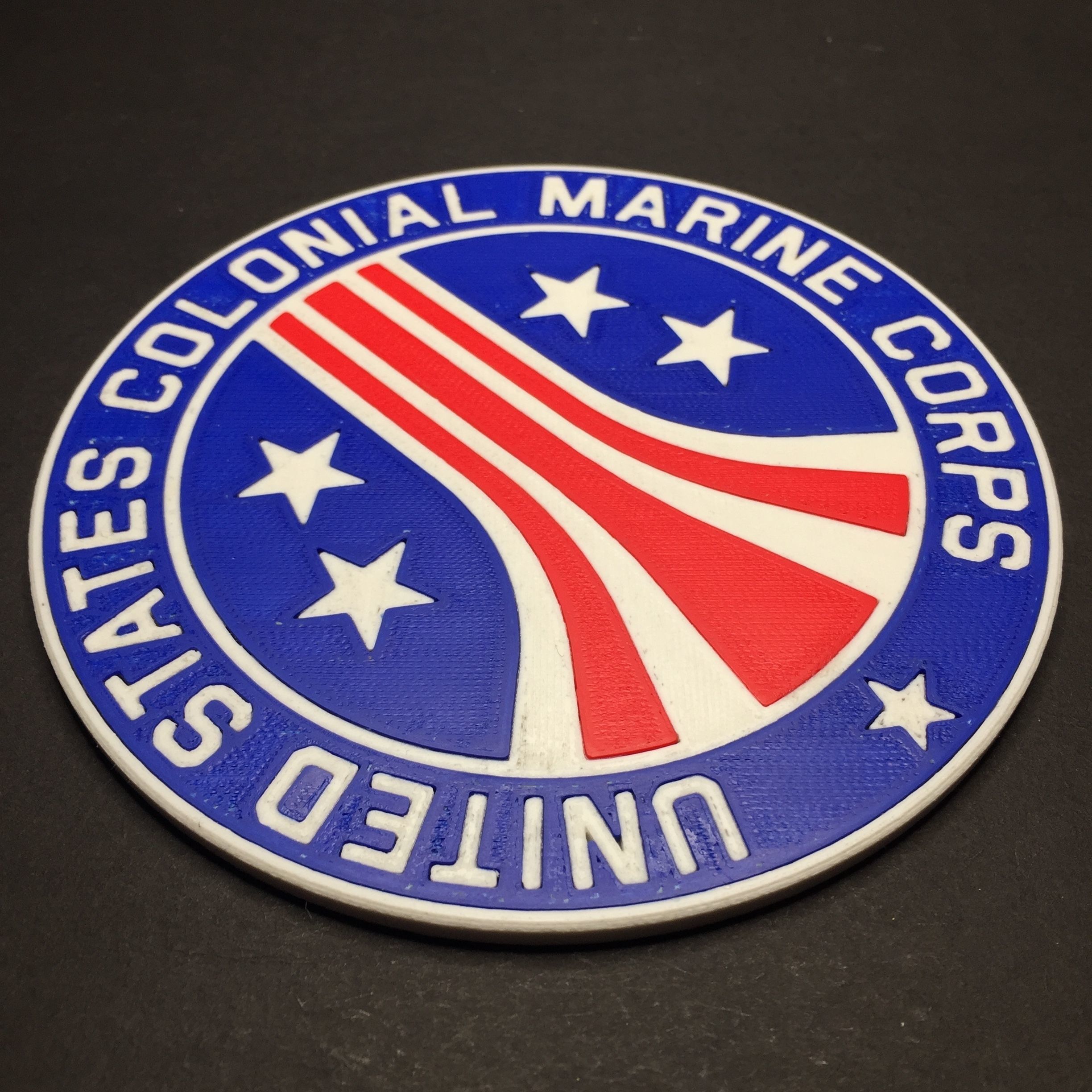 United States Colonial Marine Corps Emblem Coaster 3D print model_4