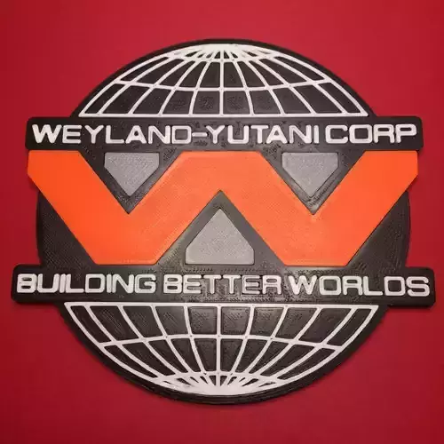Weyland Yutani Corporation Logo Coaster 3D print model