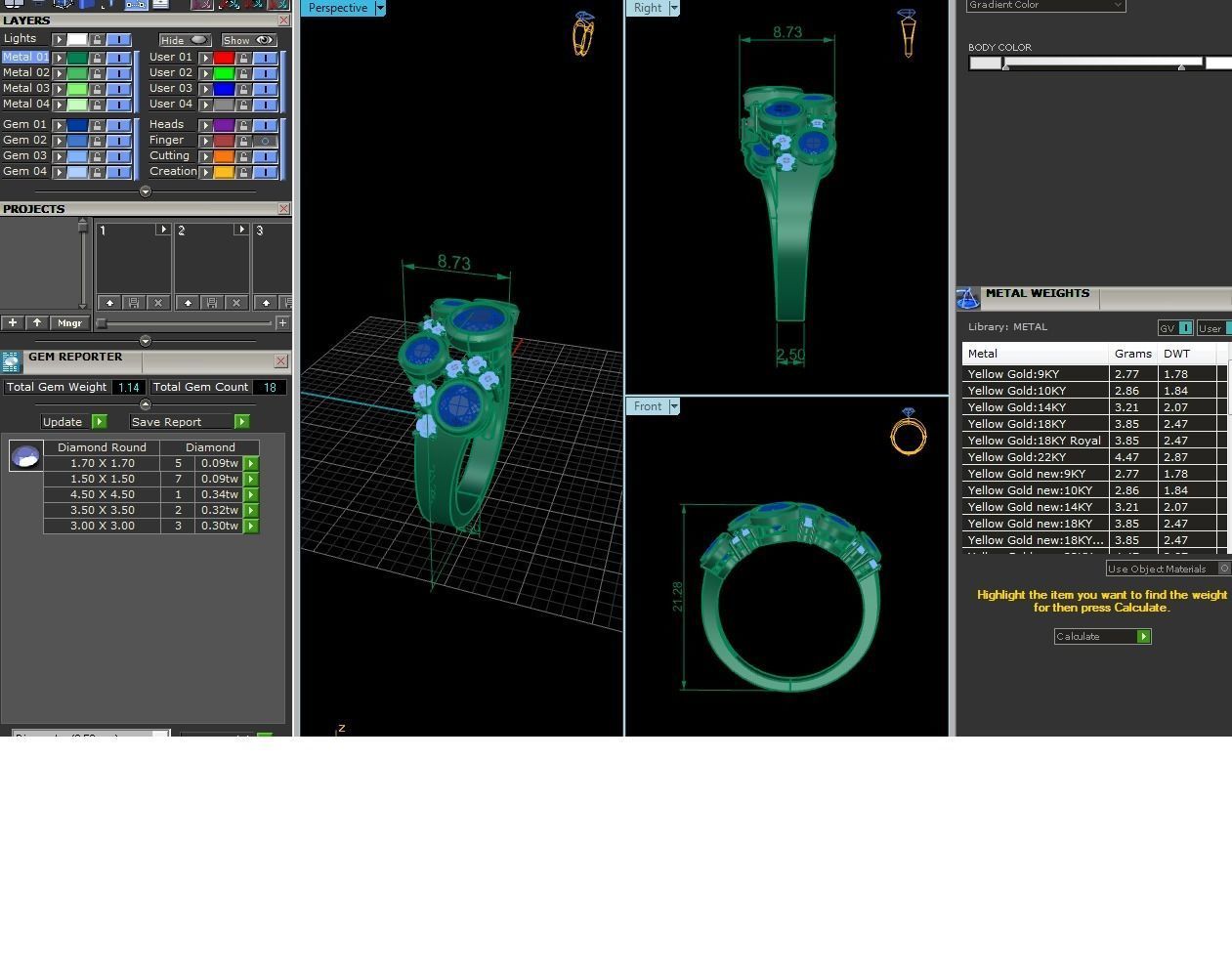 Solitaire Engagement Wedding Rings 3D print model_9
