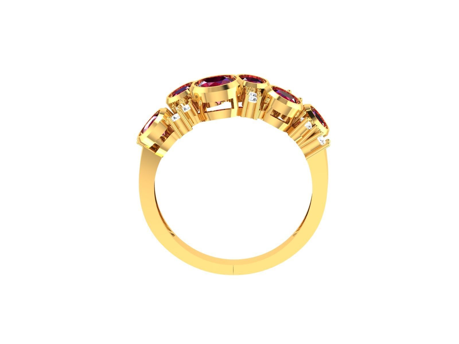 Solitaire Engagement Wedding Rings 3D print model_6