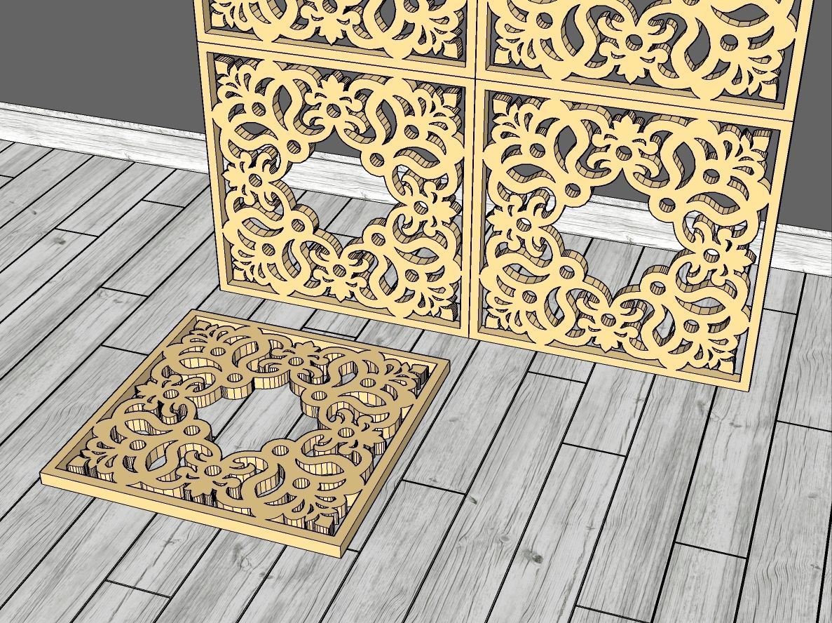 Decorative Panel 21 3D model_7