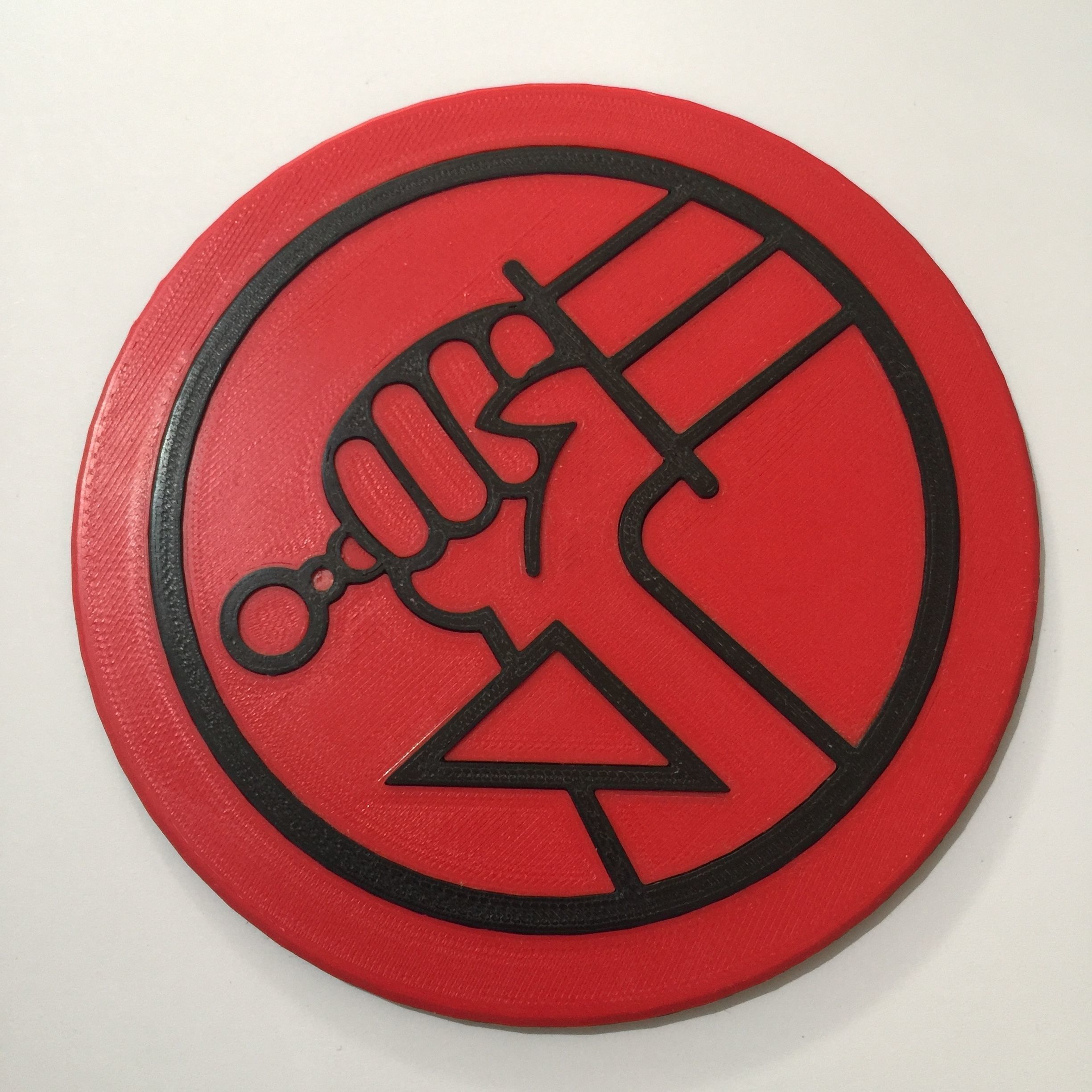 Hellboy BPRD Logo Coaster 3D print model_1