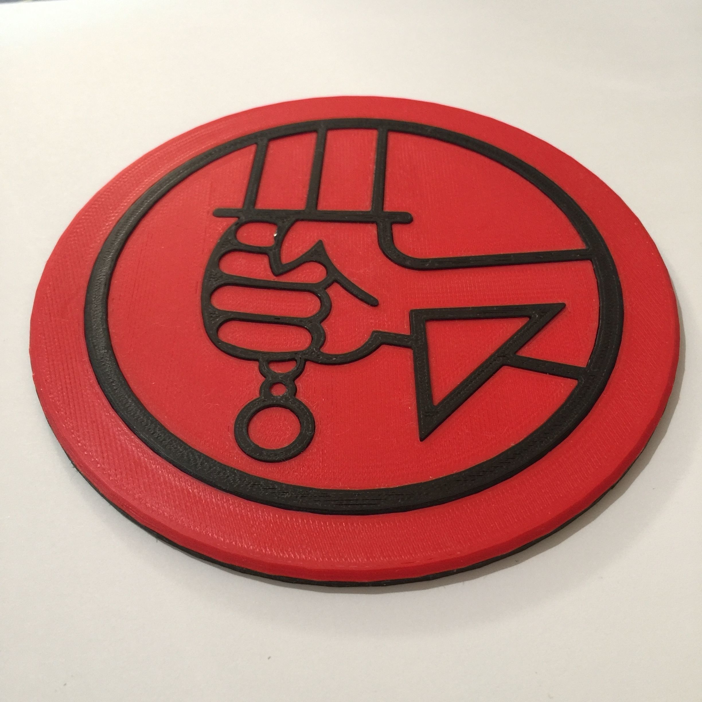 Hellboy BPRD Logo Coaster 3D print model_5