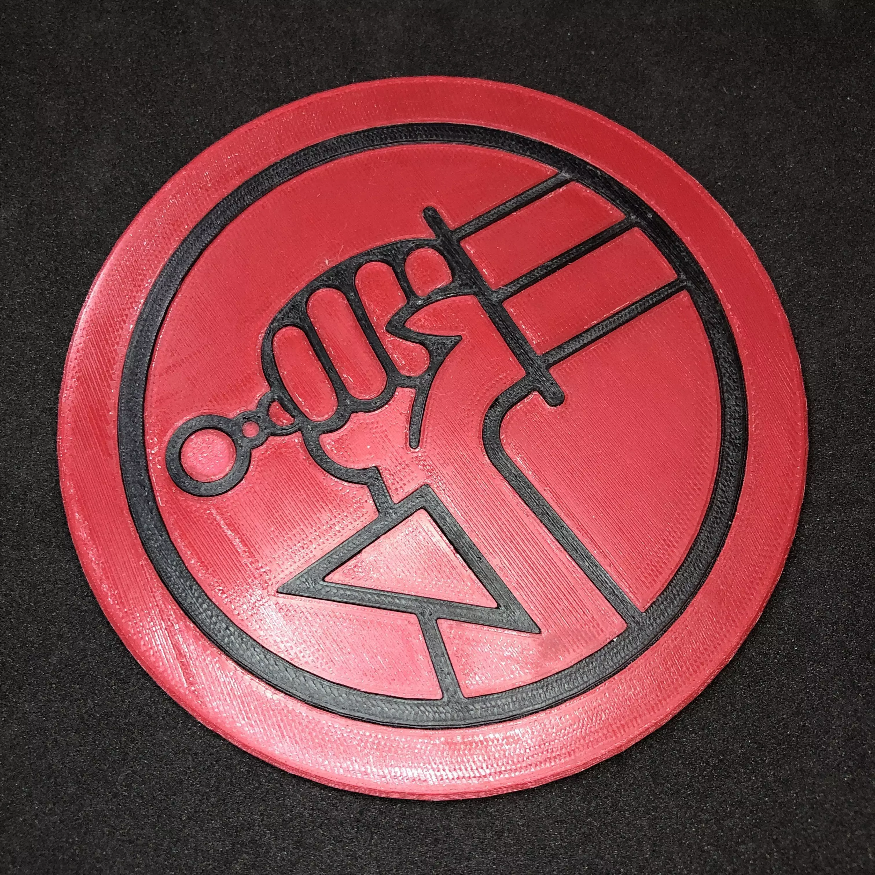 Hellboy BPRD Logo Coaster 3D print model_0