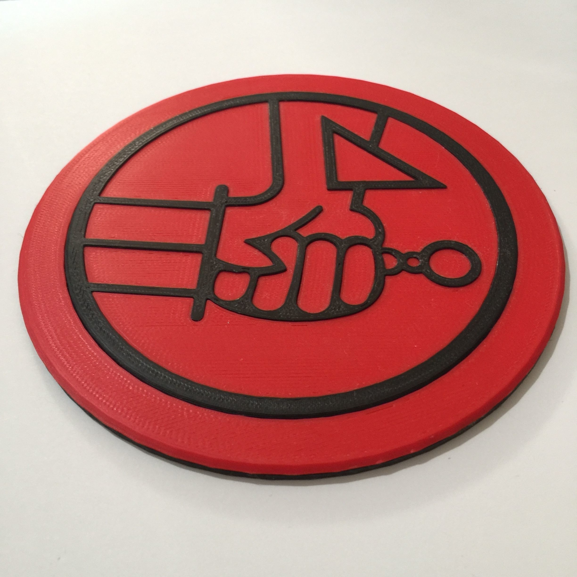 Hellboy BPRD Logo Coaster 3D print model_4