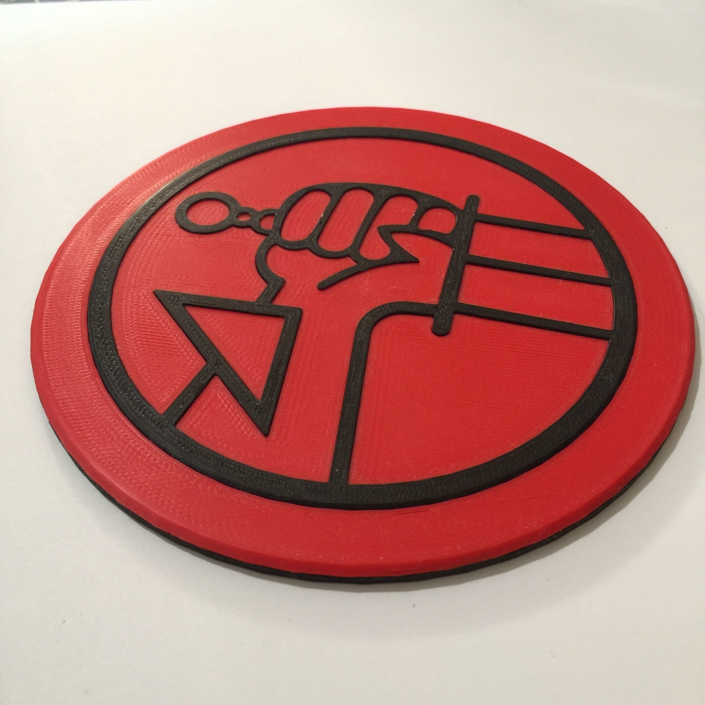 Hellboy BPRD Logo Coaster 3D print model_2