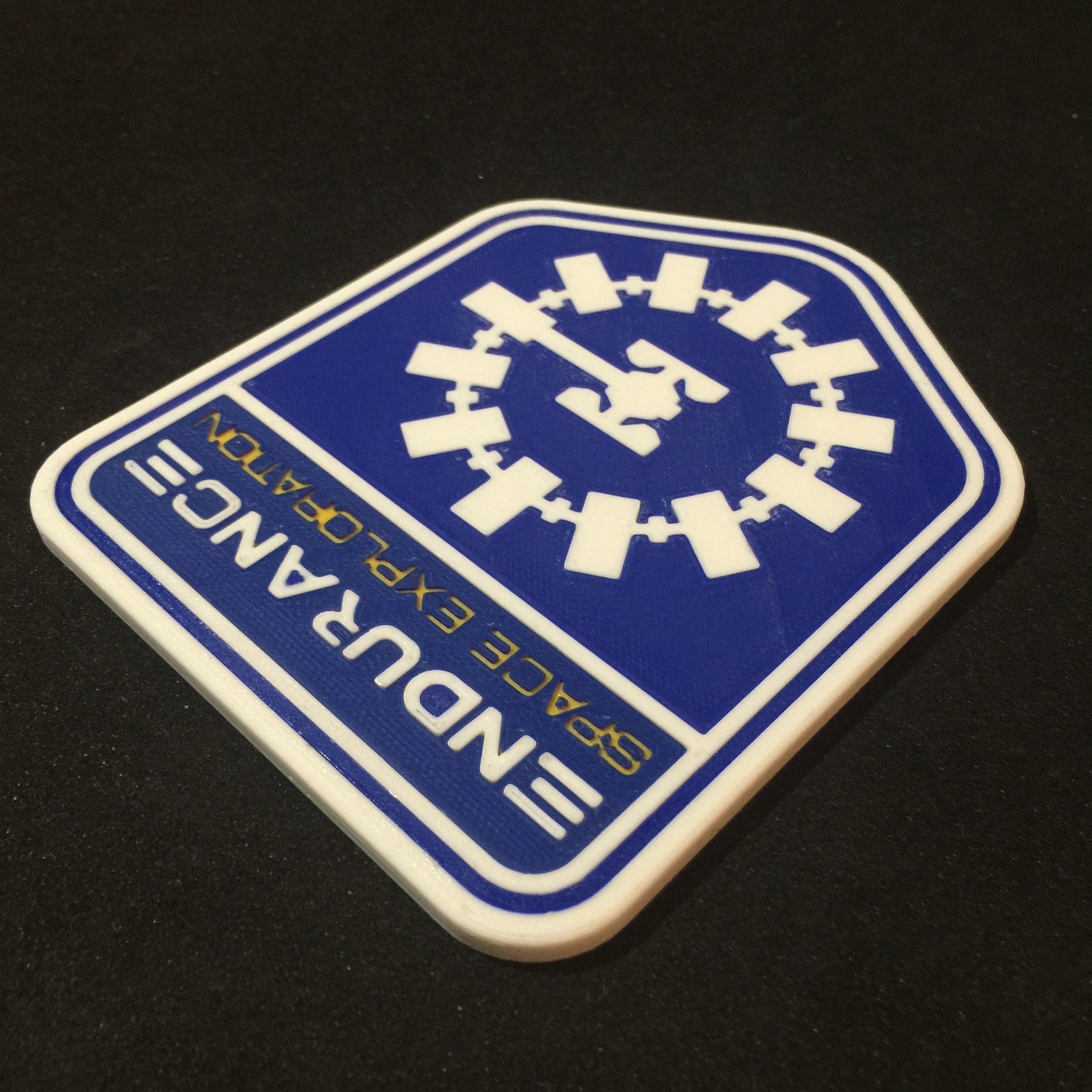Endurance Mission Patch Coaster 3D print model_3